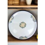 İnci Emaye 50 No Emaye Sini Sofra, Yemek Sunum Tepsi, Yer Sofrası Çinko ~48 Cm 1mm.KALIN ÜRÜN