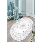 İnci Halı Dijital Saçaklı Oval 1908 Desen 2 inci?-1908-So, Bordo, 120 x 180