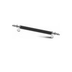 Inci Kombin Lüks Modern Dolap Çekmece Kulpları (2 Adet) 224 Mm Krom Siyah