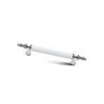 Inci Kombin Lüks Modern Dolap Çekmece Kulpları (2 Adet) 96 Mm Krom Beyaz