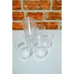 Inci Kristal Bardak-Sert Plastik Bardak-Piknik Bardağı- 6 ADET-300ML - Gri