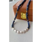 İnci Lapis Lazuli Kolye