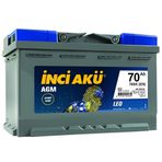 İnci Leo AGM Start-Stop 12V 70 Ah 760A (EN) Akü (2025)