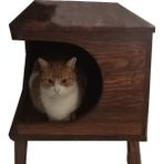 İnci Mobilya Ahşap Kedi Evi Kedi Yatağı Kedi Kulubesi Yatak Hediyeli