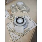 İnci Secret Home American Servis Seti 36 Parça Gold Işlemeli - 35 x 50 cm