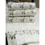 İnci Secret Home Çift Kişilik Nakış Işlemeli Nevresim Takımı 6 Parça 3 Boyutlu Model - 200 x 220 cm - Ekru
