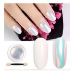 İnci Tozu Protez Tırnak Nail Art Beyaz Ayna Inci Tozu Oje Desen