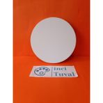 İnci Tuval 30 cm Daire Yuvarlak Tuval Profesyonel 1.kalite Pamuk 380GR/M2 Dokulu Astarlı Gergin Arkadan Zımbalı - Beyaz
