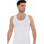 İnci Yıldız Erkek Atlet 6'lı, Beyaz, Penye, Regular Kesim, Relaxed Fit, İç Giyim-%100 Pamuk-XL