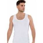 İnci Yıldız Erkek Atlet 6'lı, Beyaz, Penye, Regular Kesim, Relaxed Fit, İç Giyim-%100 Pamuk-XL