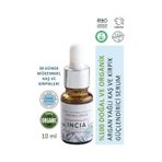 INCIA %100 Doğal Kaş ve Kirpik Serum Bitkisel Yoğunlaştırıcı Yoğun Bakım Yağı Vegan 10 ML