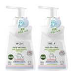 Incia%100 Doğal Organik Bebek Köpük Şampuanı Saç Vücut Lavanta Konak Önleyici Yenidoğan 200 ml X 2 Adet
