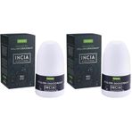 INCIA%100 Doğal Roll On Deodorant Erkekler İçin Ter Kokusu Önleyici Lekesiz 50 ml (2 paketi)