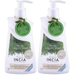 INCIA%100 Doğal Sıvı Kastil Sabunu Yoğun Nemlendirici Zeytinyağlı 10 Bitkisel Değerli Yağ Vegan 250 ml (2 paketi)