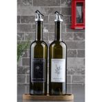 İncili Home Marasca Ahşap Stantlı Zeytinyağı ve Ayçiçek Yağı Şişesi 750 ml