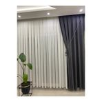 İNCİLİFE Gri Ada Fon Perde, 100 x 260 cm, Orta Pileli, Pamuk Keten ADAFONGR2,5PİLE