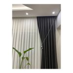 İNCİLİFE Lüks Keten Fon Perde, 90 x 260 cm, Orta Pile, Koyu Gri KETENFONN