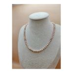 İnciora Jewelry Gerçek Doğal Mor/Pembe İnci 4-5 Mm Kolye