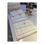 incisecrethome Nevresim Takımı, Çift Kişilik Nakış Işlemeli Pamuk Saten 6 Paçadan Oluşmaktadır.( Duvet Cover )