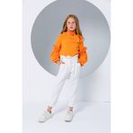 incity Kız Çocuk Mango Fırfır Kol ve Yaka Detaylı Şık Bluz