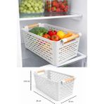 İndecor Houseware 2 Adet Çok Amaçlı Plastik Tutacaklı Organizer Sepet Dolap Içi Çekmece Düzenleyici - Beyaz - standart