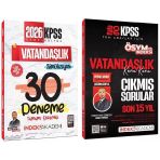 İndeks Akademi 2026 Kpss Vatandaşlık Simülasyon 30 Deneme + Çıkmış Sorular Son 15 Yıl 2 Li Set - Emrah Vahap Özkaraca İndeks Akademi Yayıncılık