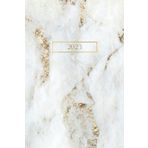 Independently published 2023: White Gold Golden Monogram Initial with Marble and Yellow Floral Academic Agenda Journal, Weekly Planner, To-do list for Women, Girls and School Wide Rule (6 in x 9 in)