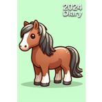 Independently published 2024 Diary: Chestnut Cob Horse | A5 Week to View Dated from Jan 2024 to Dec 2024 | Weekly Planner Agenda Personal Organiser