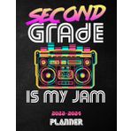 Independently published 2nd Grade is my Jam 2023-2024 Planner: Monthly and Weekly Class Organizer | Lesson Plan Grade and Record Books for 2nd Grade Teacher | July 2023-June ... to school Teacher | Boombox Teacher Cover