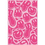 Independently published 90s happy aesthetic trippy pink liquid swirl dripping smiley face composition notebook - College Ruled 100 Pages -: melting smiley face kidcore aesthetic fairycore