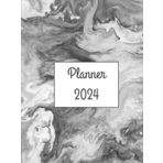 Independently published Agenda book planner 2024. Weekly and Monthly. January - December 2024. Black and white.: Agenda 2024. A beautiful agenda to help you plan your goals and objectives.