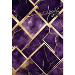 Independently published Agenda de Poche 2024: a6, Semainier, Français, Sans Spirale, Couverture Souple. pour Femme et Homme, Mini Format 10.41 x 15.24 cm, Petit Planificateur ... Marbre, Violet et Doré (French Edition)