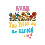 Independently published AVAH Too Wild To Be Tamed: Personalized Notebook Lined Note Pad for Women Named AVAH