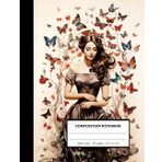 Independently published Beautiful Girl and Butterflies | Composition Notebook : College ruled 100 pages 8.5 x 11 inches | Nice Gifts for Teens: School Supplies: Inspired by 100 Lined Paper for Boys, Girls and Students.