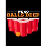 Independently published Beer We go balls deep Funny Beer Pong Gifts Drinking Team Notebook: Journal Gift 100 Pages, 8.5x11 Soft Cover