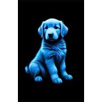 Independently published Blue Golden Retriever Puppy Notebook: Daily Journal/130 lined pages