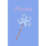 Independently published Blue Princess Wand 6x9 Inch 120 Page Lined Notebook: Blue Princess Wand Cover 6x9 Inch 120 Page Lined Notebook