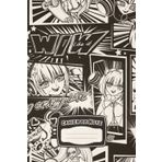Independently published Cahier de Note Manga: Carnet de Note ligné, Couverture Fille Anime avec des mots de Style Street Art, un Casque avec des Oreilles de Chat, des Patins ... Bandes Dessinées Féminines en Noir et Blanc