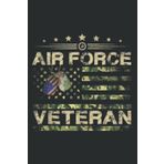 Independently published Camouflage American Betsy Ross Flag Us Air Force Veteran: Ruled Notebook/Journal - Lined Journal with Matte Finish Cover, 6" x 9", Perfect for School, Office & Home