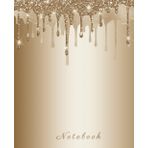 Independently published Composition Notebook: Champagne Sparkle Gold Dripping Glitter Notebook Journal for School, College Classes, Work, Notes | 7.5 x 9.25 | 100 College Ruled Pages