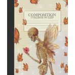 Independently published Composition Notebook College Ruled: Cute Vintage Halloween Human Skeleton with Fall Colored Butterflies for Women, Girls and Teens.