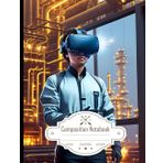 Independently published Composition Notebook College Ruled: Engineer in Virtual Reality Headset, Immersed in Oil and Gas Task, Size 8.5x11 Inches, 120 Pages