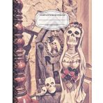 Independently published Composition Notebook: Cream Color Lined Paper, Corpse Bride, Skull With Flowers, Notebook Journal Of The Dead With RIP Gravestone
