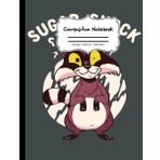 Independently published Composition Notebook: Sugar Shock Raccoon Surfing Panda Bear Paper Notebook Journal for Girls and Boys, Cute Lined Workbook for Writing Notes and Exercise 8.5 x 11 in 110 pages
