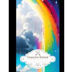Independently published Composition Notebook Wide Ruled: Abstract Anime Rainbow Art, Dripping and Splattering Effect, Size 8.5x11 Inches, 120 Pages