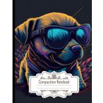 Independently published Composition Notebook Wide Ruled: Time Bomb Puppy Playing with TNT, Centered Isometric Vector Art, Size 8.5x11 Inches, 120 Pages