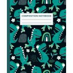 Independently published Dinosaurs on Roller Skates Composition Notebook: Wide Ruled Notebook for Kids, Teens and Students