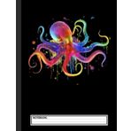 Independently published Dripping Rainbow Octopus psychedelic Notebook: Octopus ocean sea life animals composition notebook. 120 page notebook college ruled. Marine ... (Ocean Sea life & sea creatures notebooks.)