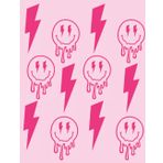 Independently published Dripping Smiley Lightning Preppy Notebook - 8.5x11 Notebook - 120 Pages - College Ruled - Aesthetic Trendy