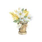 Independently published Easter Flowers Daisies Flower Pot Notebook Journal Blank Wide Ruled Pages Paper Composition Book Daily Planner Notes